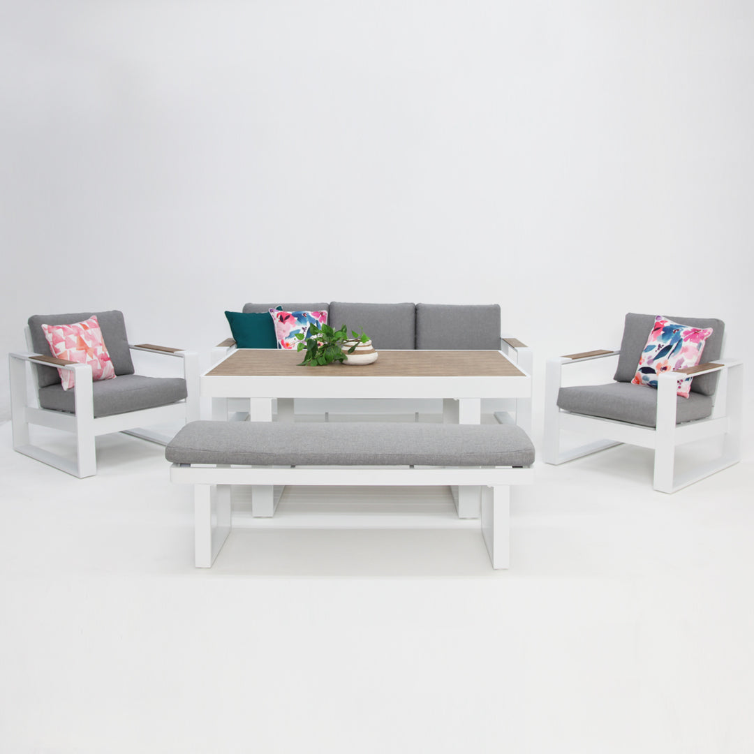 Frampton 5pc Lounge Setting - White
