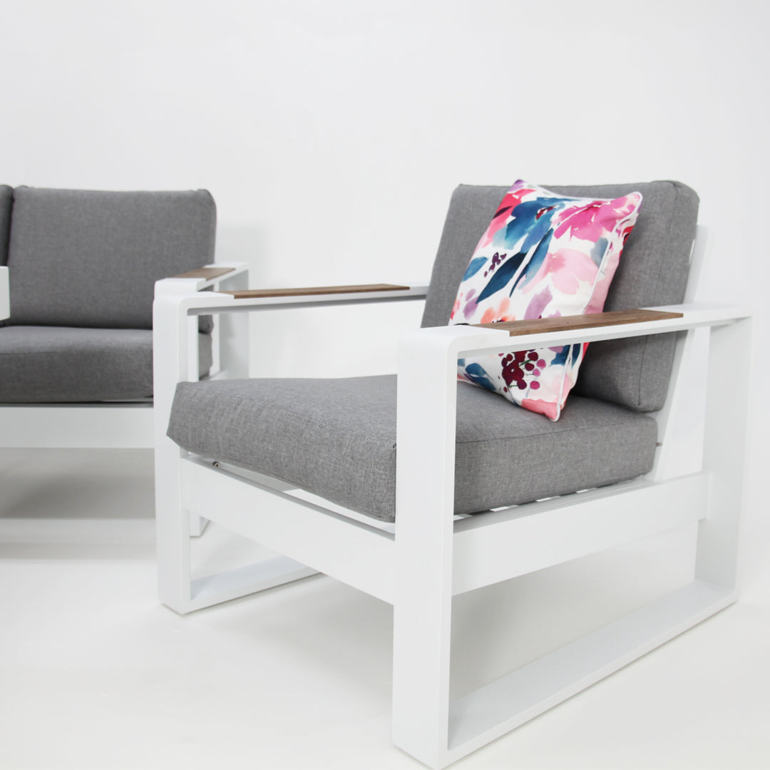 Frampton 5pc Lounge Setting - White