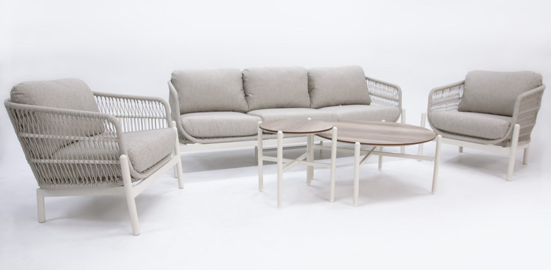 Tallulah 5pc Lounge Setting - Cream