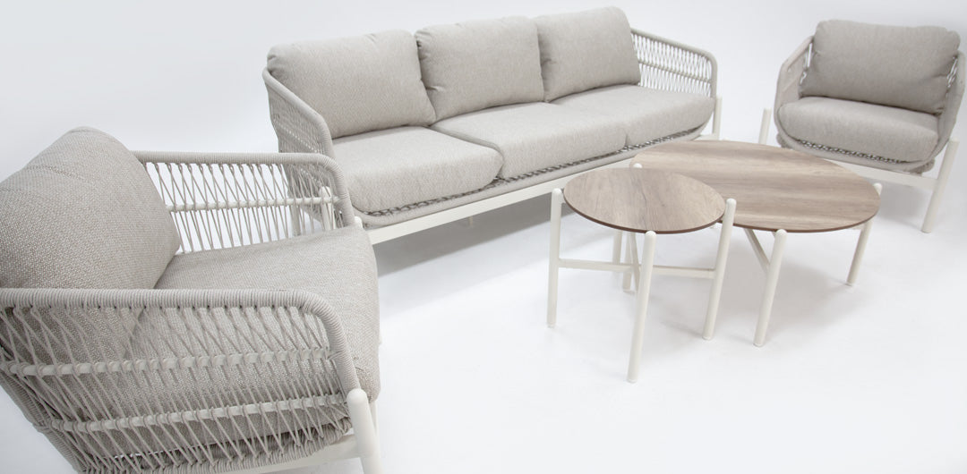 Tallulah 5pc Lounge Setting - Cream