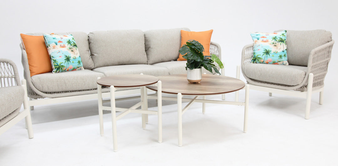 Tallulah 5pc Lounge Setting - Cream