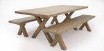 Load image into Gallery viewer, Ravenne 3pc Table and Bench Dining Setting - Timber Look