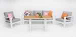 Load image into Gallery viewer, Hayman 311 Lounge Setting with Holste Adjustable Teak Table - White