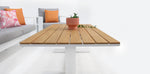 Load image into Gallery viewer, Hayman 311 Lounge Setting with Holste Adjustable Teak Table - White