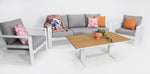 Load image into Gallery viewer, Hayman 311 Lounge Setting with Holste Adjustable Teak Table - White