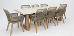 Load image into Gallery viewer, Veltis Albenga 9pc Travertine Dining Setting