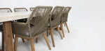 Load image into Gallery viewer, Veltis Albenga 9pc Travertine Dining Setting