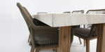 Load image into Gallery viewer, Veltis Albenga 9pc Travertine Dining Setting