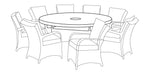 Load image into Gallery viewer, Odie Home Premium Round Dining Setting Cover - Black