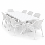 Load image into Gallery viewer, Ravenne Calhoun 9pc Dining Setting - White