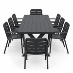 Load image into Gallery viewer, Ravenne Mariss 9pc Dining Setting - Black