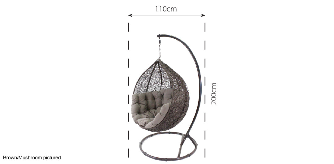 Kakadu Pod Chair - Brown/Black