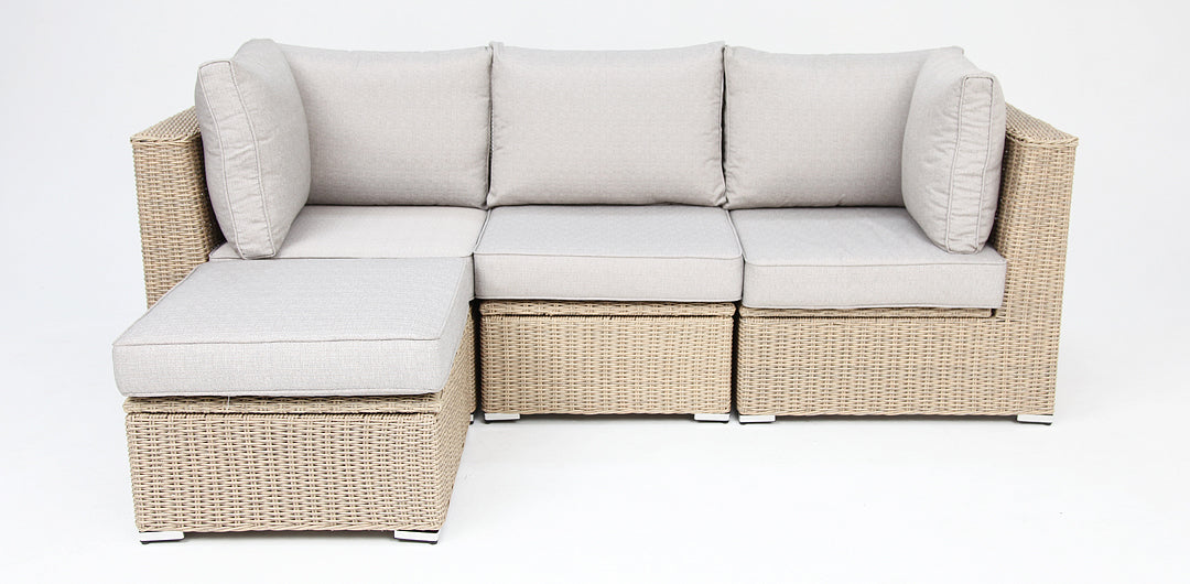 Amani 4pc Storage Lounge - Driftwood Stone