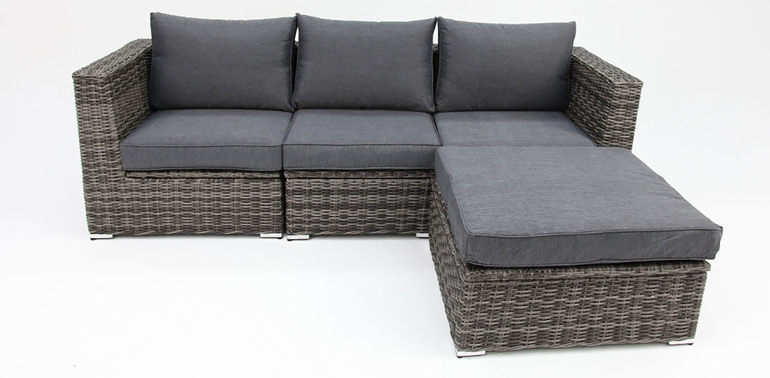 Amani 4pc Storage Lounge - Grey Storm