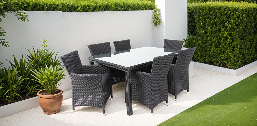Amani 7pc Dining Setting - Black Charcoal