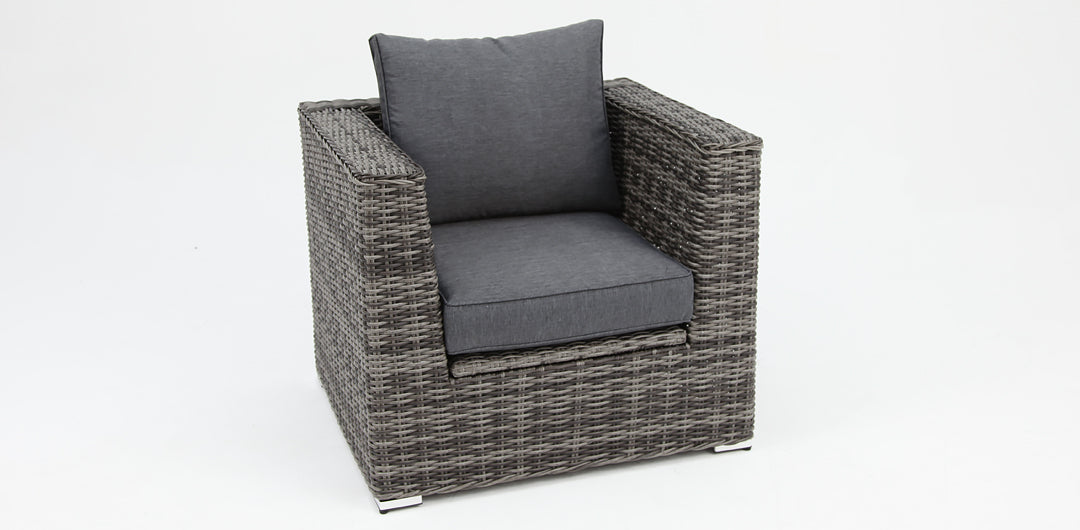 Amani Storage Armchair - Grey Storm