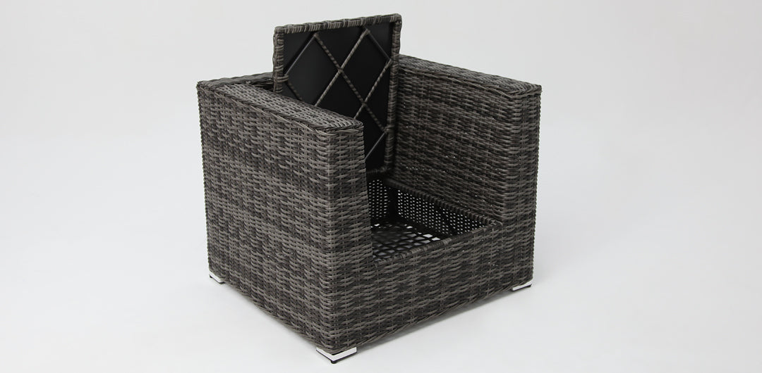 Amani Storage Armchair - Grey Storm