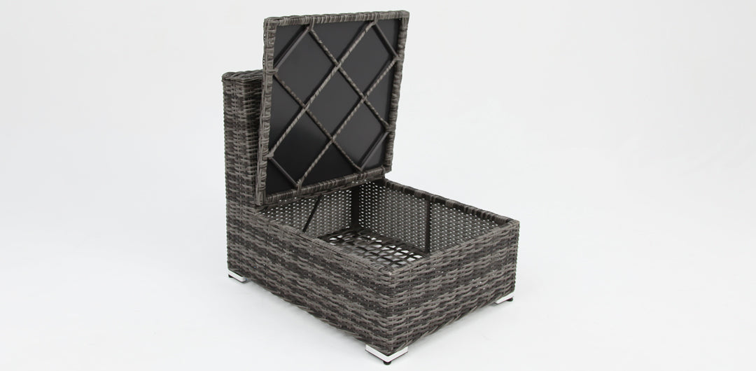 Amani 7pc Storage Lounge w/ Coffee Table - Grey