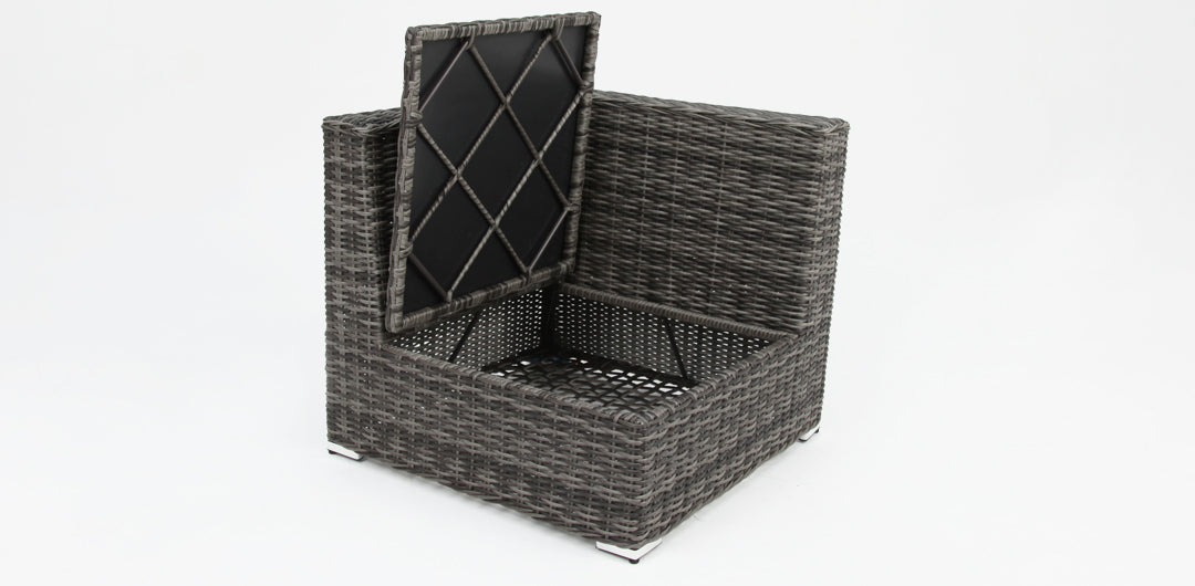 Amani 7pc Storage Lounge w/ Coffee Table - Grey