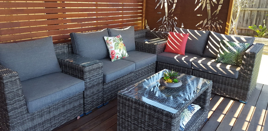 Amani 7pc Storage Lounge Dining + Cnr Table - DW