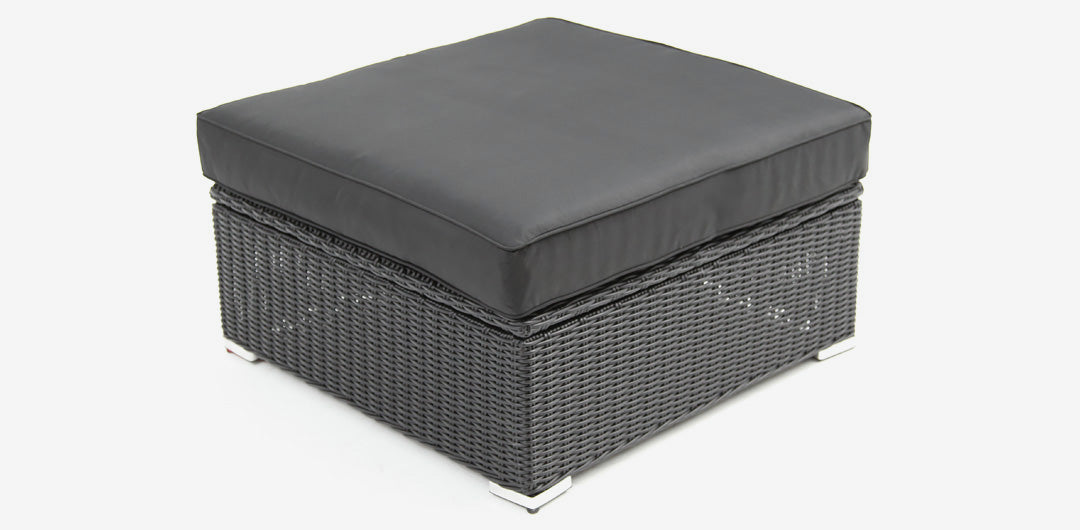 Amani Storage Black Char Ottoman