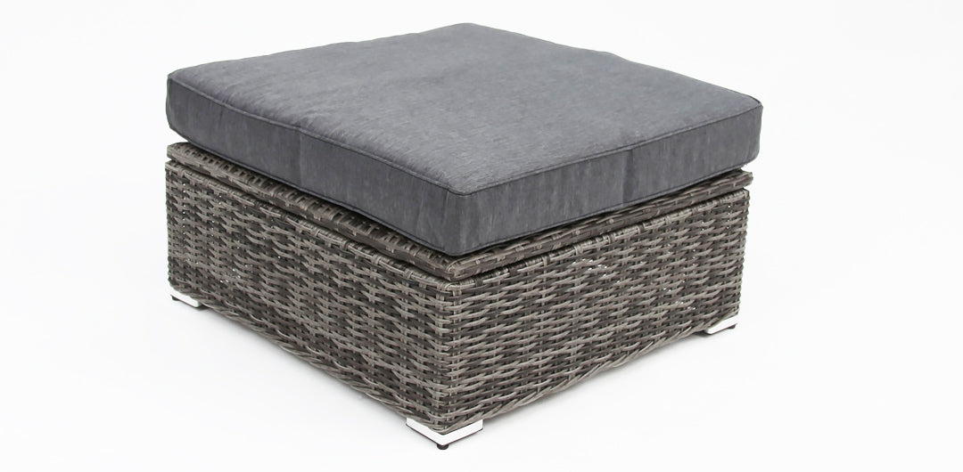 Amani Storage Ottoman - Grey Storm
