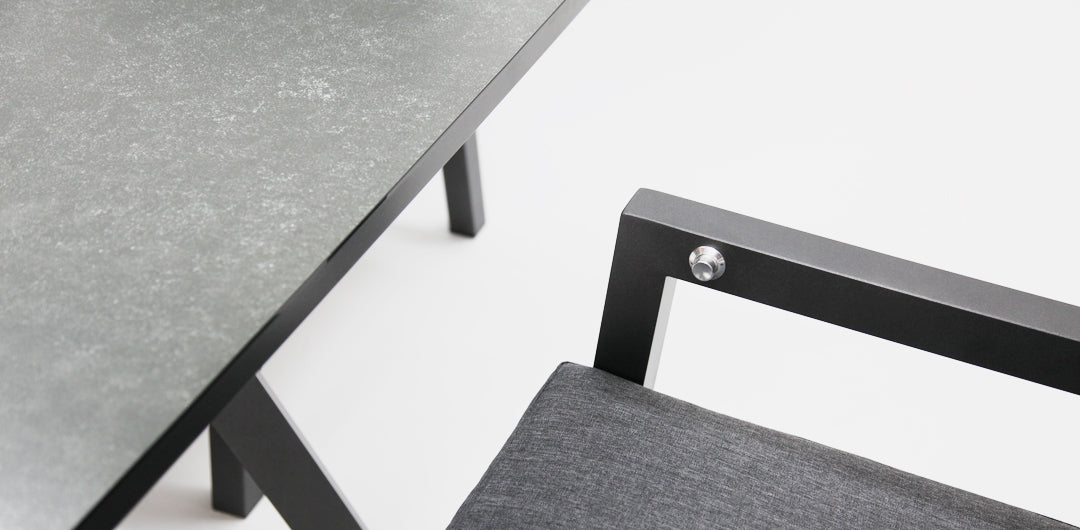 Athena 7pc Recline Dining Setting - Black