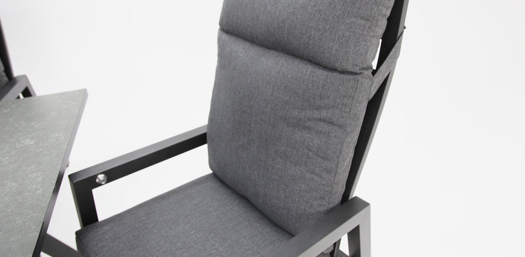 Athena 7pc Recline Dining Setting - Black