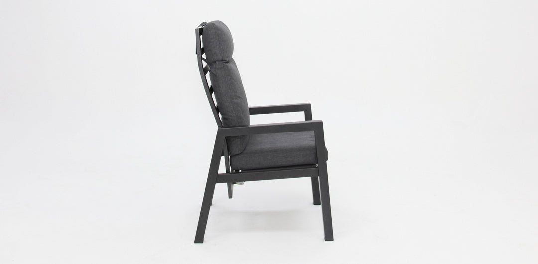 Athena 7pc Recline Dining Setting - Black