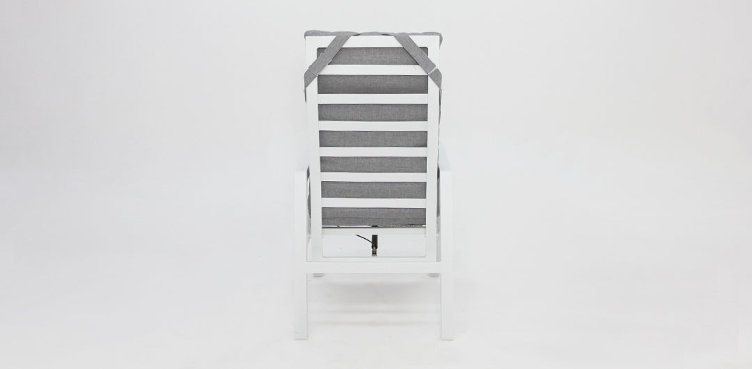 Athena Chair Matt white XN18121 light grey cushion