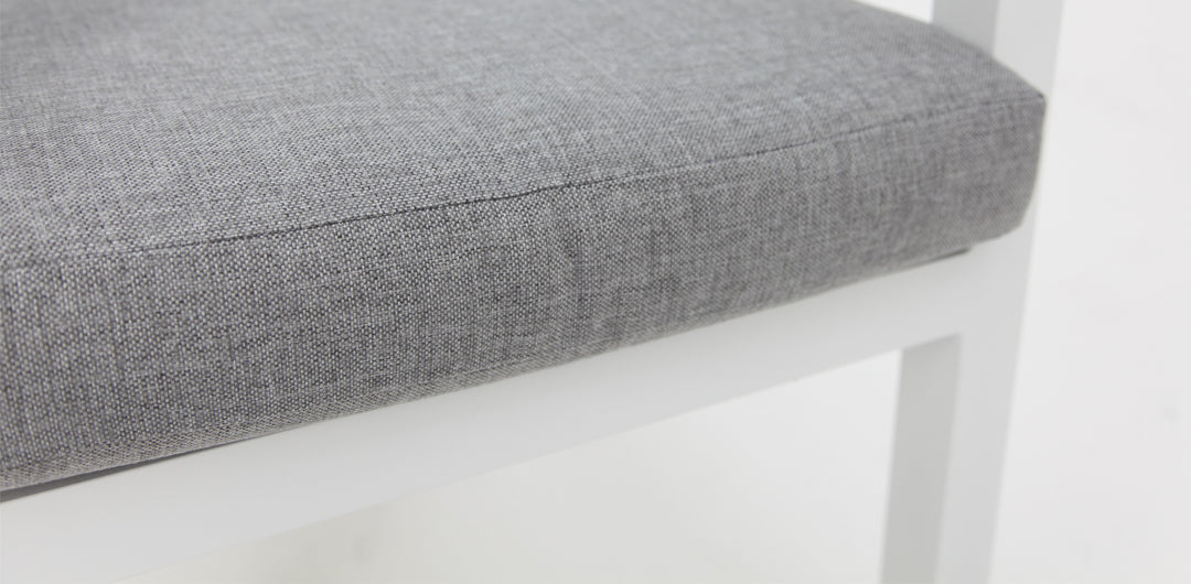 Athena Chair Matt white XN18121 light grey cushion