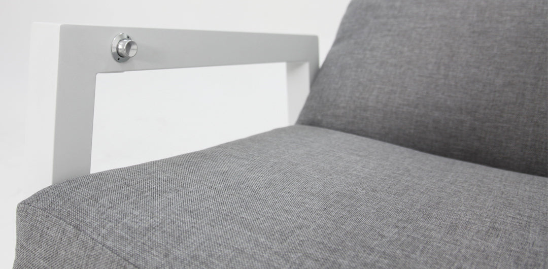 Athena Chair Matt white XN18121 light grey cushion