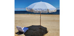 Load image into Gallery viewer, Marble Blue and White Stripe Beach Umbrella
