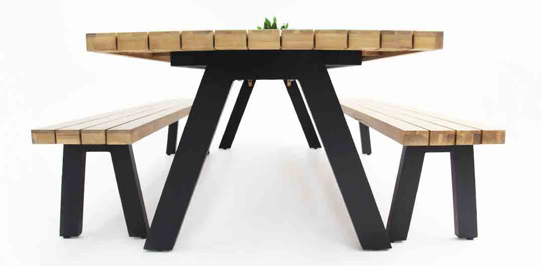 Bosco 3pc Dining Setting - Black