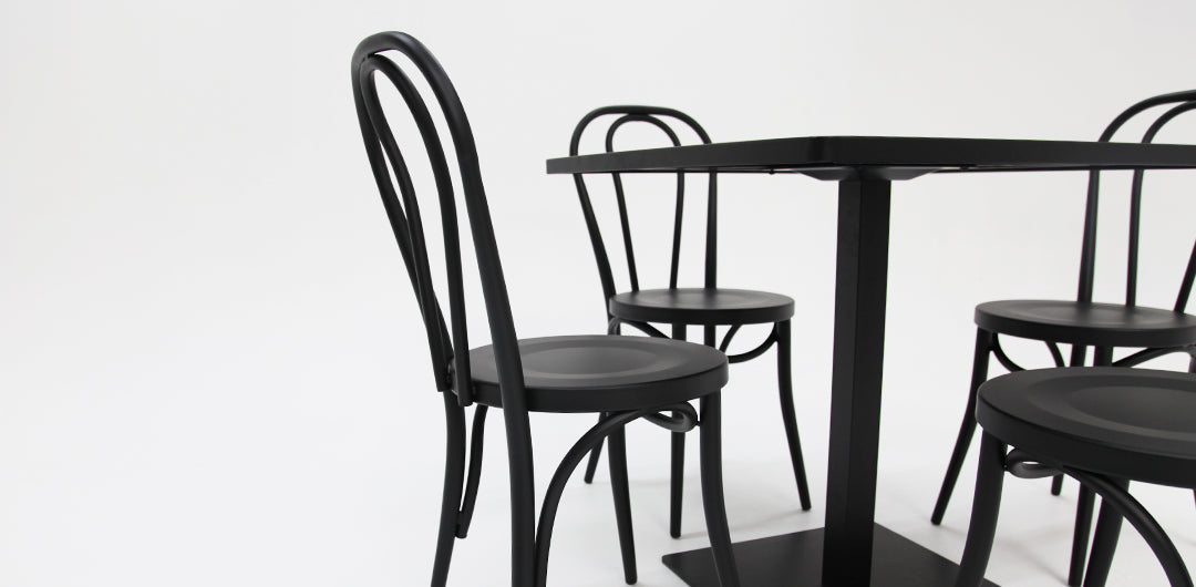 Cannes Bentwood 5pc Cafe Dining Setting - Black