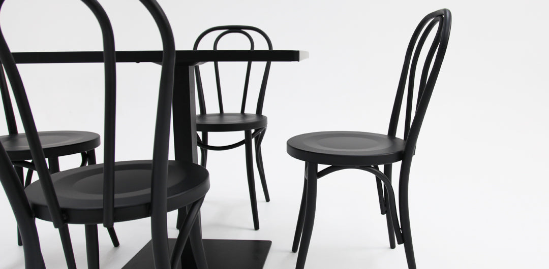 Cannes Bentwood 5pc Cafe Dining Setting - Black