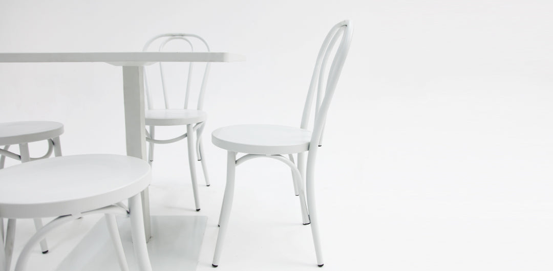 Cannes Bentwood 5pc Cafe Dining Setting - White