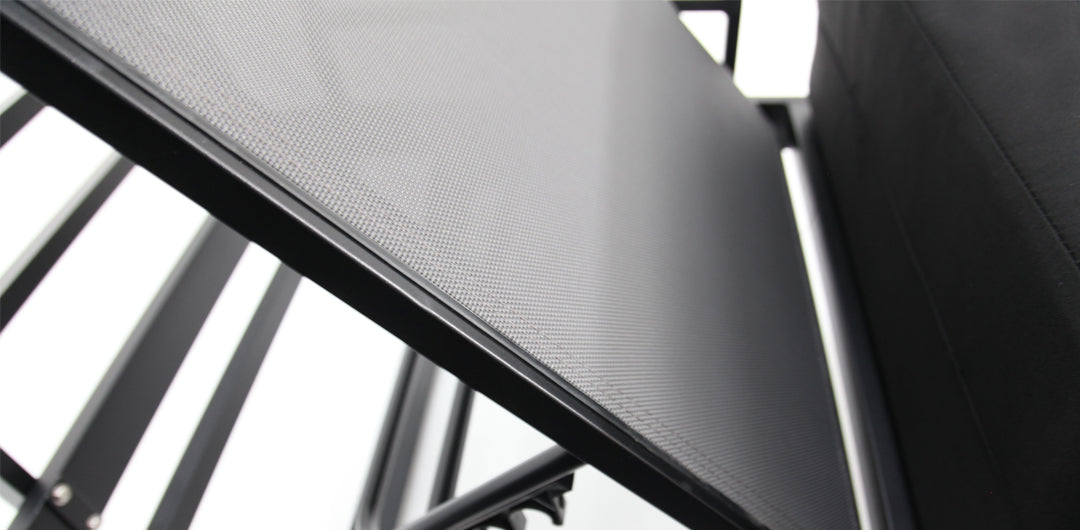 Carringbush Corner Lounge Setting With Sunbrella Fabric and Teak - Black