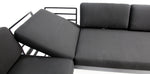 Load image into Gallery viewer, Carringbush Corner Lounge Setting With Sunbrella Fabric and Teak - Black
