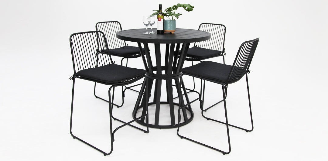 Cila 5pc Bar Setting - Black