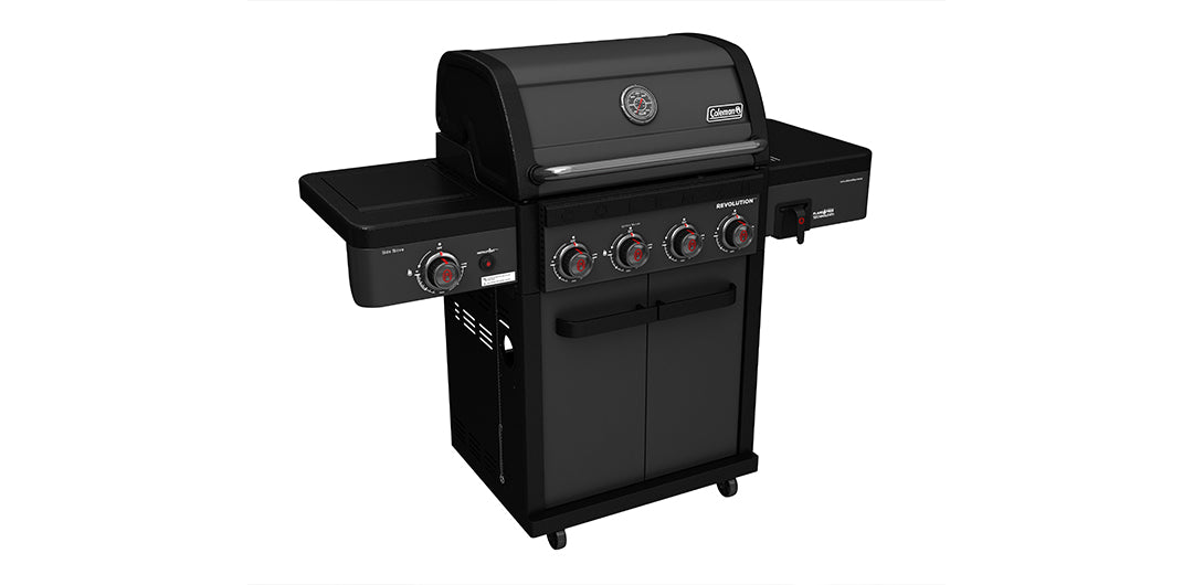 Coleman Revolution 4 Burner BBQ with Side Burner - Charcoal Glimmer