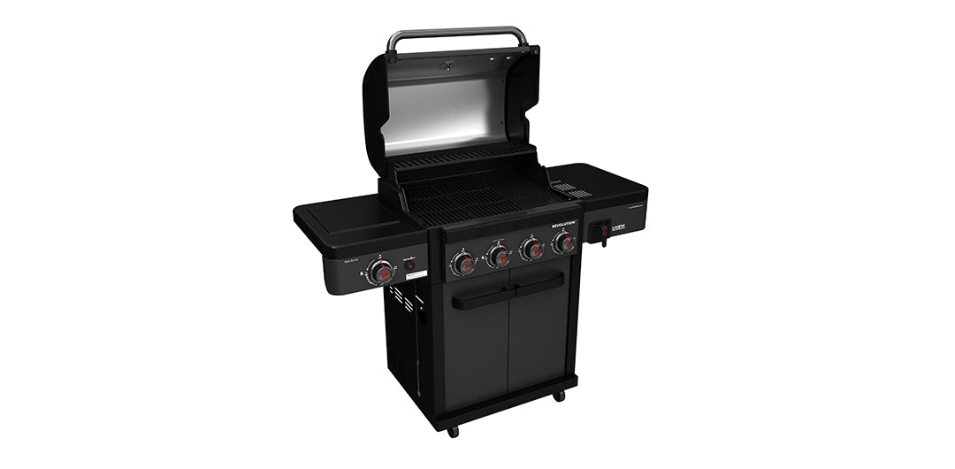 Coleman Revolution 4 Burner BBQ with Side Burner - Charcoal Glimmer