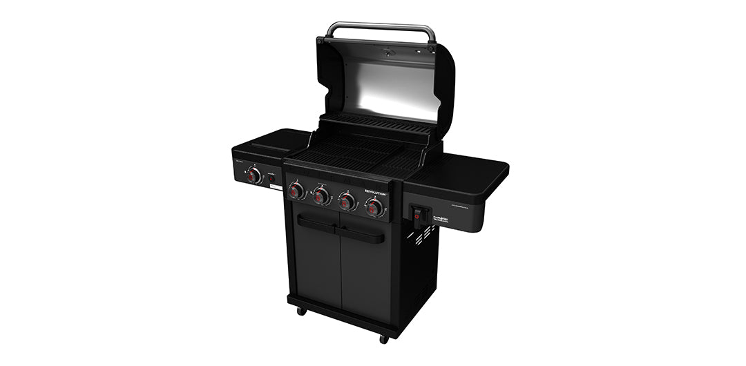 Coleman Revolution 4 Burner BBQ with Side Burner - Charcoal Glimmer