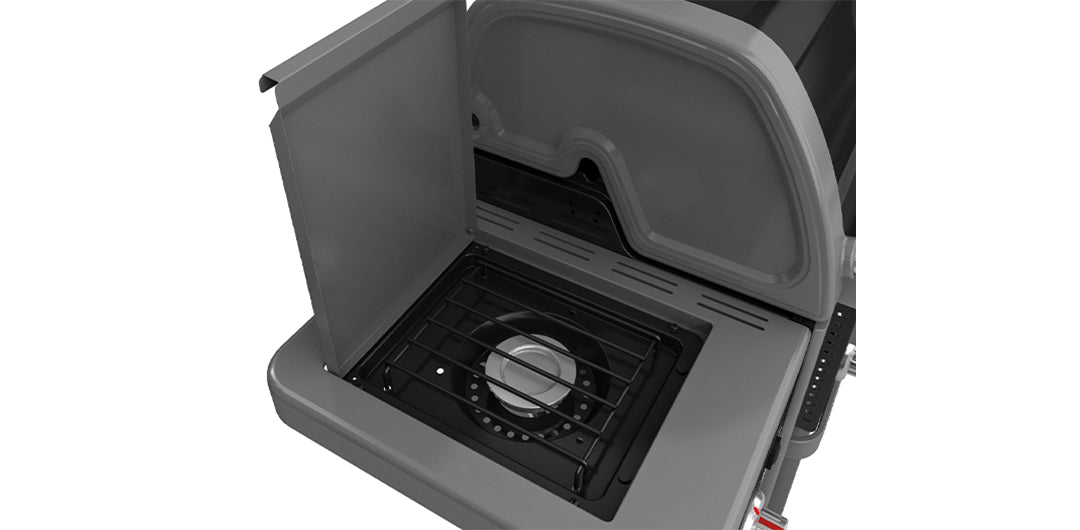Coleman Revolution 4 Burner BBQ with Side Burner - Charcoal Glimmer
