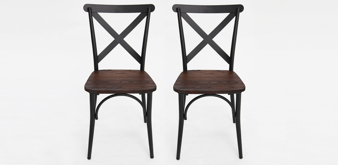 Crossback Elm Chair x2