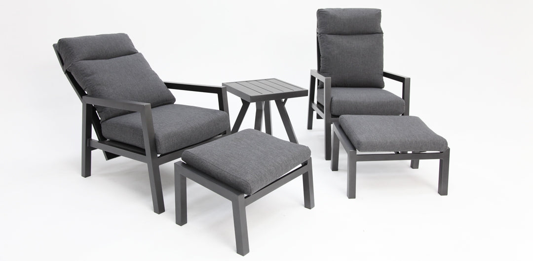 Dakota 5pc Lounge Recline Setting - Anthracite