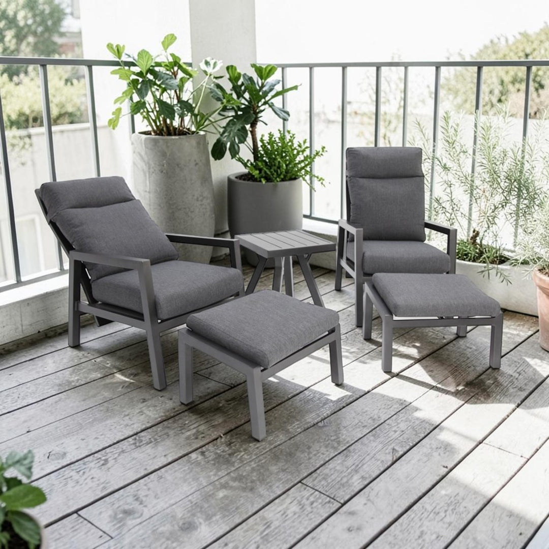 Dakota 5pc Lounge Recline Setting - Anthracite