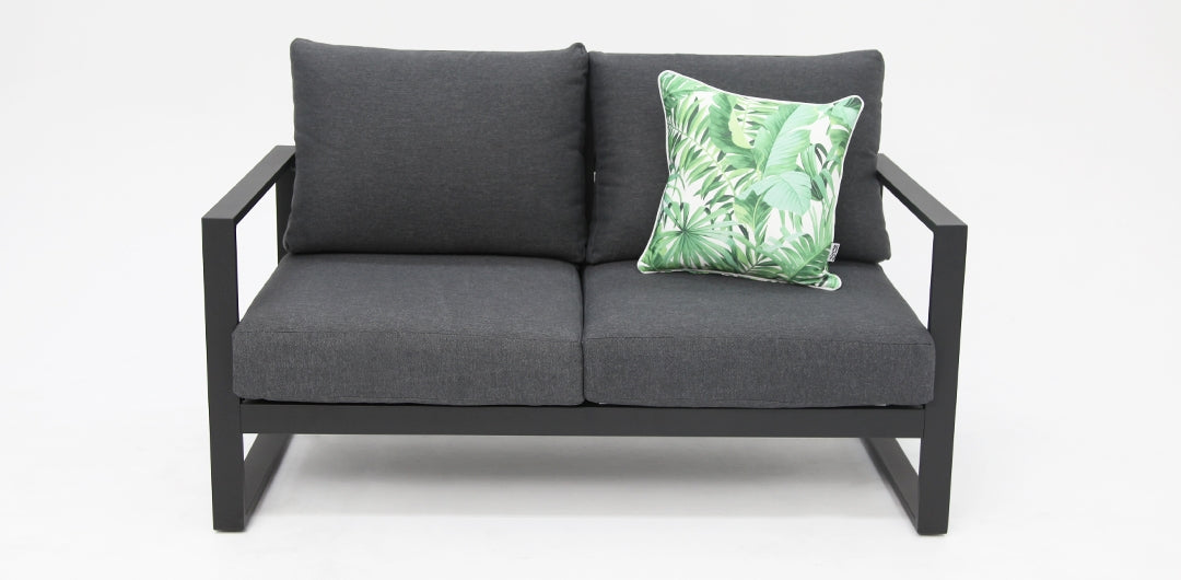 Dallas 2-Seater Lounge - Black