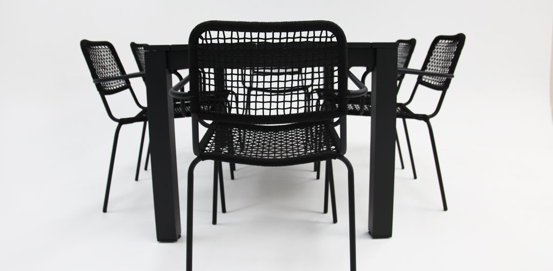 Dallas Bahamas 7pc Dining Setting - Black