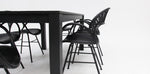 Load image into Gallery viewer, Dallas Fantail 7pc Dining Setting - Black
